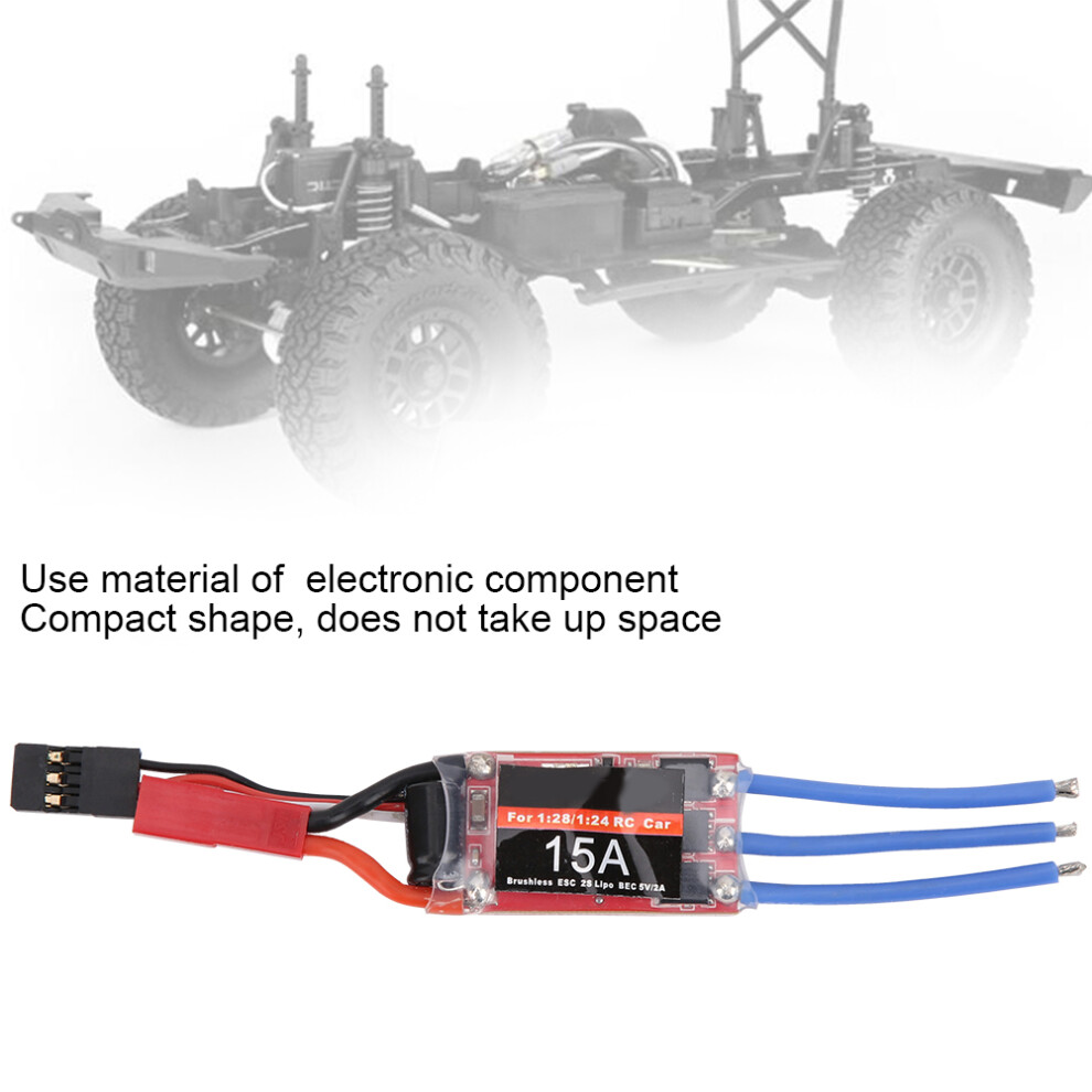 15A Rc Brushless Esc For 1/28 1/24 Remote Control Car Jst Power Plug Upgrade 4391379706140