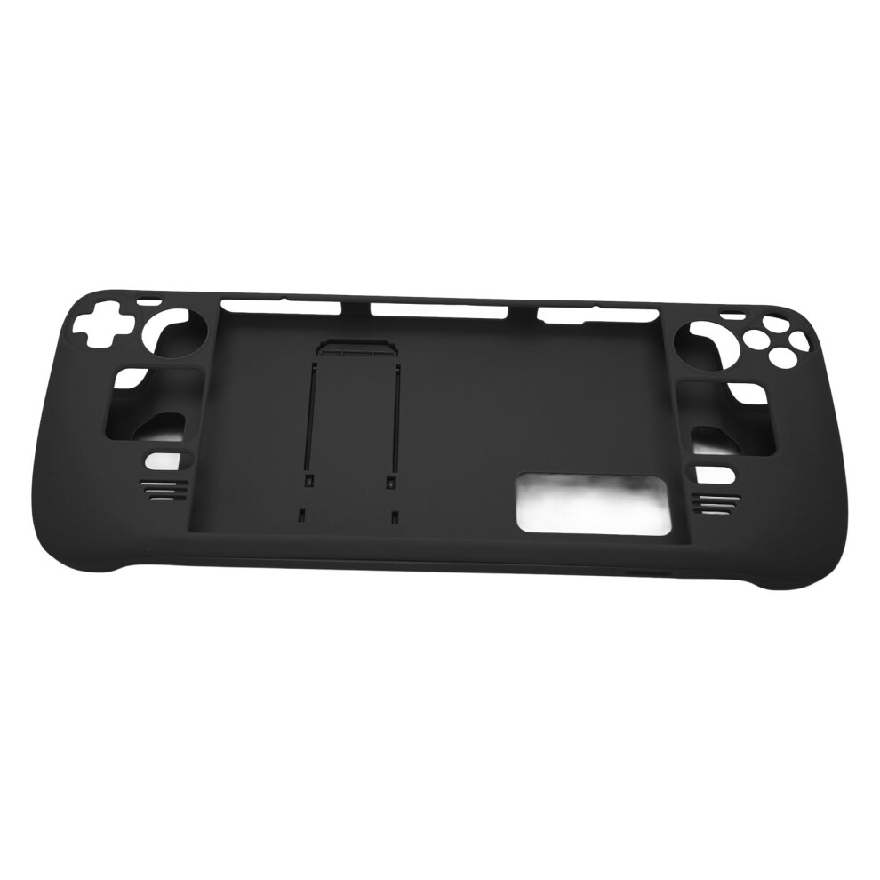 Shockproof Case With Kickstand, Ergonomic Grip Protective Travel Cover For Steam Deck (Black) Black 9199774735285