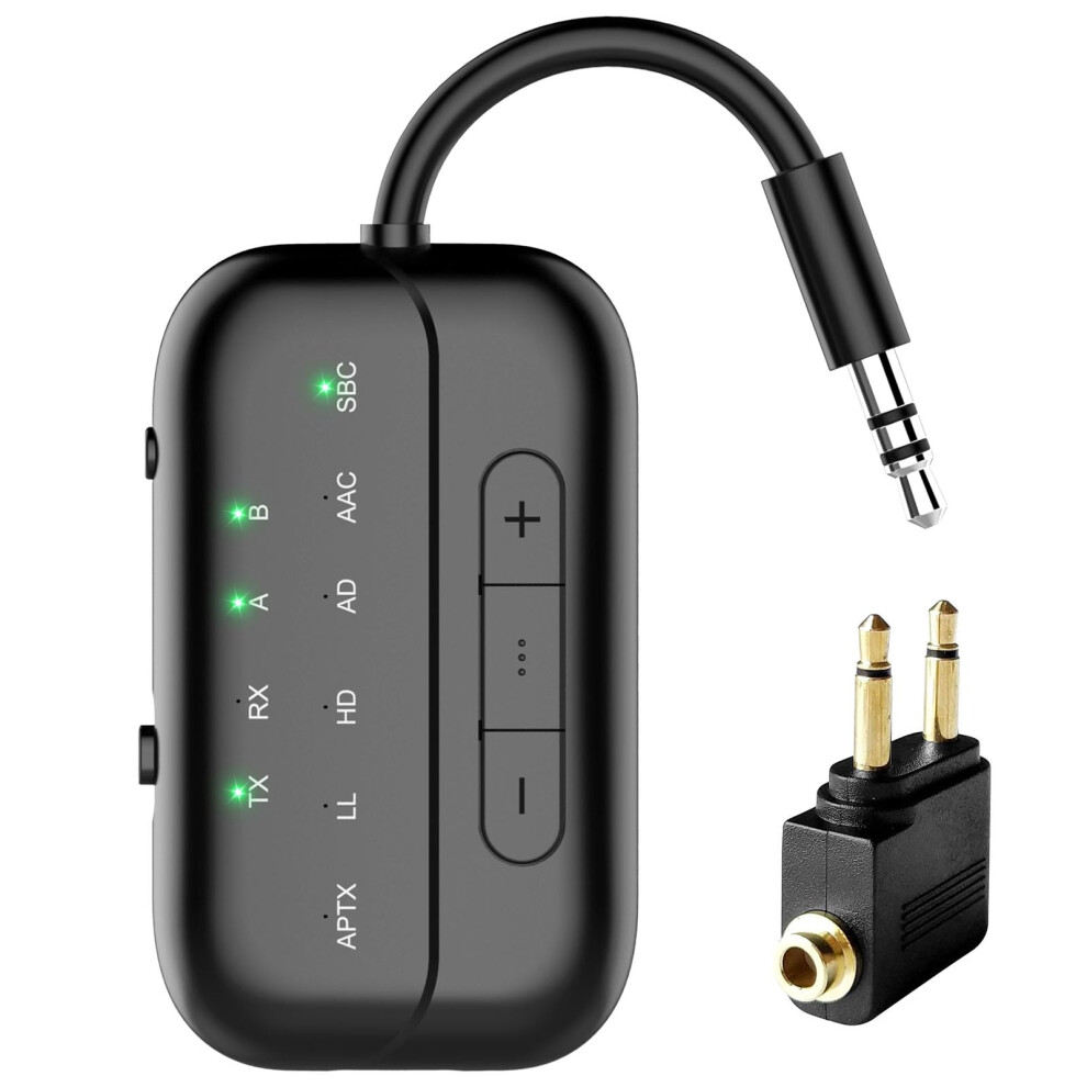 Bluetooth 5.4 Transmitter Receiver With Aptx Low Latency, 2In1 Audio Adapter For Airplane And Tv 9199774735384
