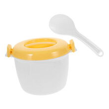 Microwave Rice Cooker and Vegetable Steamer Set with Lid for Quick Healthy Home Meals