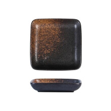 Ceramic Sushi Plate with Square Sauce Dish for Elegant Food Presentation and Easy Clean Surface
