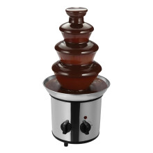Four Tier Chocolate Fountain Large Capacity Stainless Steel Fondue Fountain with Heating Control