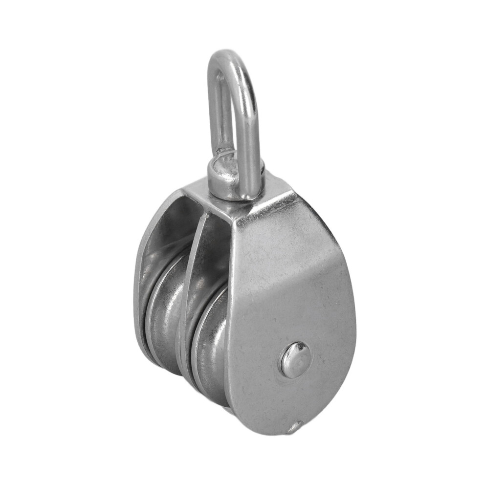50Mm/2.0In Stainless Steel Marine Double Pulley 400Kg Heavy Duty 3541376678228