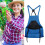 Waterproof Kitchen Apron With Pockets Adjustable BBQ Apron Large Capacity Garden Apron Blue 2