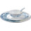 Ceramic Dinnerware Set 8 Inch Plum Blossom Design Plate Microwave Dishwasher Safe Tableware 5
