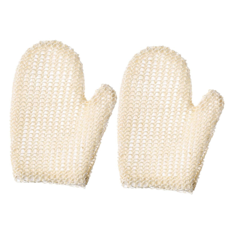 Exfoliating Bath Gloves 2Pack Woven Shower Mitts Back And Full Body Use For Scrubbing Dead Skin Deep Cleansing