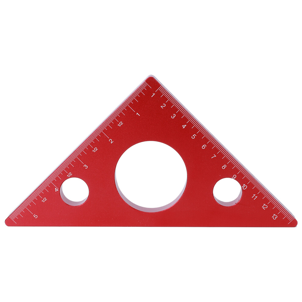 5In/13Cm Aluminum Alloy Right Angle Square Ruler For Woodworking 7621379708682
