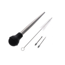 Stainless Steel Turkey Baster with Cleaning Brush and Injection Needles for Cooking and Grilling