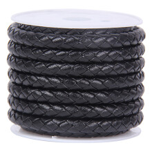 Western Charm, Bolo-geflochtenes Lederband für Schmuckkreationen, hochwertiges PU-Leder für handgefertigte DIY-Accessoires, flexible Zöpfe für