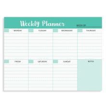 Undated Weekly Planner, Large Weekly Planning Pad with Matching Notepad Functional Layout for Daily Task Management, Priority Highlight Boxes Free