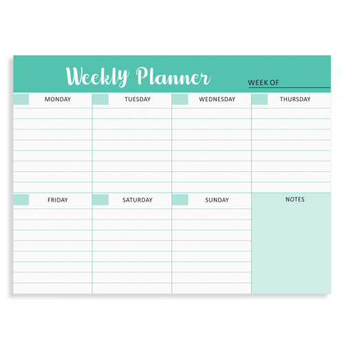 Undated Weekly Planner, Large Weekly Planning Pad with Matching Notepad Functional Layout for Daily Task Management, Priority Highlight Boxes Free