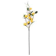 Branche de citron artificielle pour la décoration intérieure, élégante décoration de vase sur le thème du citron, finitions délicates, design