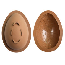 Molde de silicona para chocolate para huevos de Pascua, diseño divertido y bonito, moldes versátiles para hornear dulces caseros con superficie