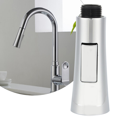 Toggle Between Spray and Stream Kitchen Faucet Nozzle, Strong Stream for Full Sink Access Replacement Pull-Out Sprayer Head with ABS Build, 1