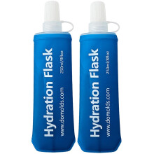 2 Pack 250ml Soft Flask with Leakproof Bite Valve, BPA TPU Collapsible Water Bottle for Running and Hiking