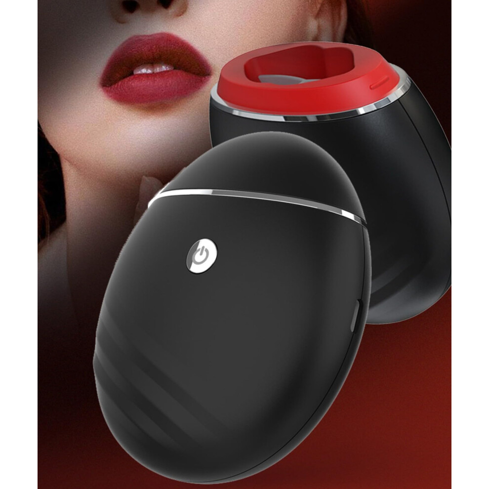 Black Electric Lip Plumper With Adjustable Suction And Usb Rechargeable Lip Enhancer Â