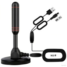Indoor TV Antenna for Smart TV with Signal Booster, 100 Mile Range, 4K HDTV Channels