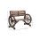 Panca in legno - 2 posti - Braccioli - Ruote - Stile rustico 3