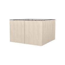 Outsunny Gazebo peças laterais 3x3m, 302 L x 205 H cm, com ganchos, anéis em C, sem estrutura de gazebo, bege.
