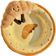 8 Inch Ceramic Dinner Plate and Soup Bowl Set, Microwave Dishwasher Safe, Scratch Resistant
