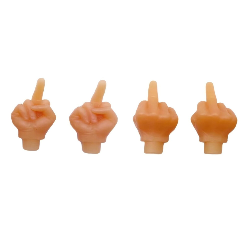 Glow In The Middle Finger Car Tire Valve Caps, Funny Rubber Stem Covers For Cars And Motorcycles Dark 9094768980231