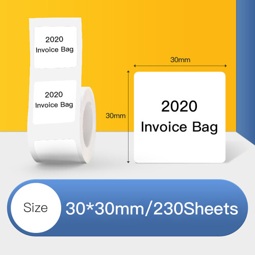 30x30mm Label Paper for B21 230 Sheets Durable & Self-Adhesive 1
