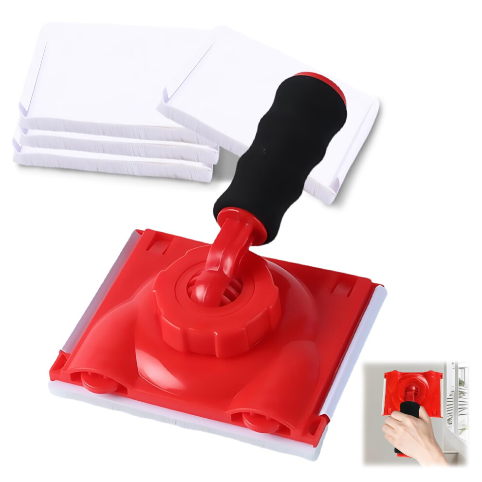 Paint Edge Trimmer With Guide Wheel And 4 Pads, 360 Rotatable Paint Pad Applicator For Walls, Ceilings, Baseboards 9094768980705