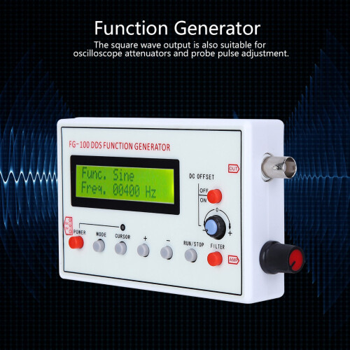 FG‑100 DDS Signal Generator 1Hz‑500KHz Sine Wave, Multi-Waveforms