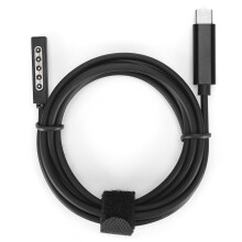 Corda Síneadh Cumhachta 15V PD USB C Fireann go Cábla Luchtaire Surface2RT le Cosaint Ró-ualaigh le haghaidh Muirearú Tapa Ríomhaire Glúine