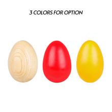 Durable 2pc Beige Wooden Egg Maracas - Enhance Your Child's Rhythm