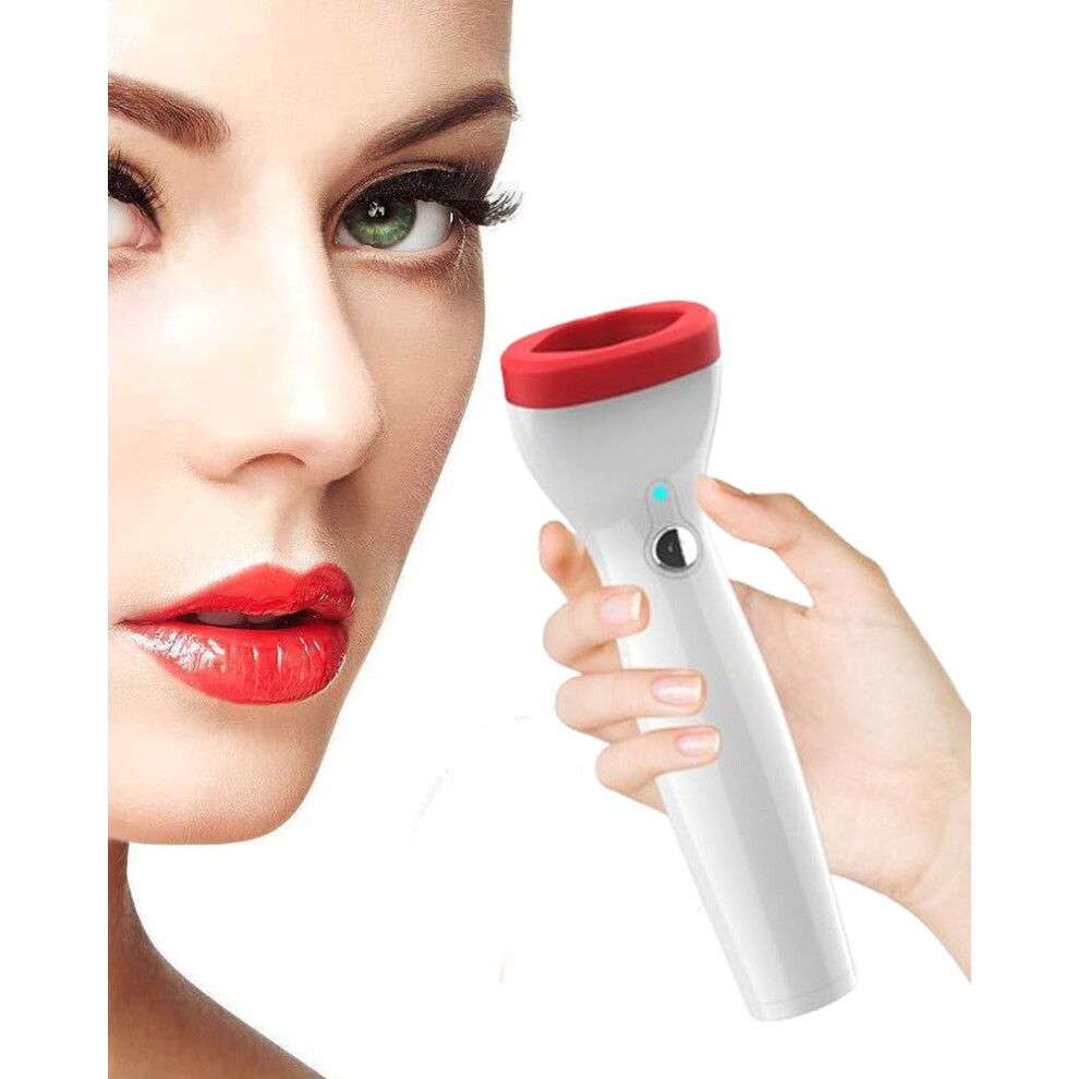 White Electric Lip Plumping Device With Adjustable Suction Levels, Silicone Lip Enhancer For Instant Volume,