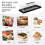 Acrylic Cake Tray With Lid Rectangular Dessert Holder Multipurpose Pastry Storage Container Black Marble 2