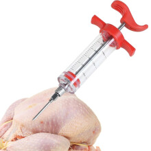 Meat Injector with Stainless Steel Marinade Needle for Turkey and Beef BBQ Holiday Cooking