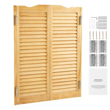 Porte saloon double - DUOKU - SS-door2-NA-6 - Bois de pin - 907x28x1060 mm - Avec charnières, facile à installer