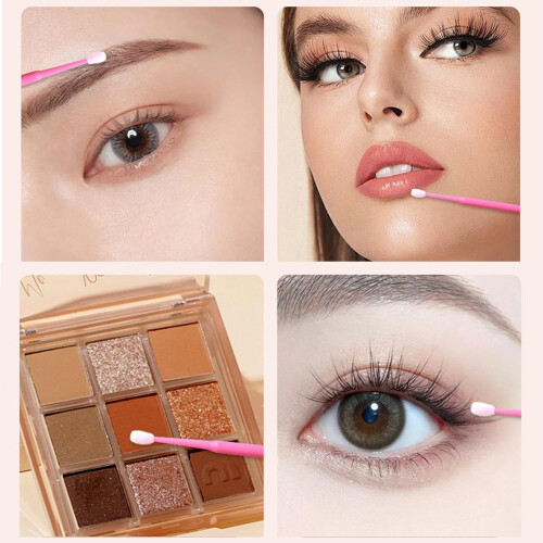 200 Pcs Micro Swabs for Eyelash Extensions Disposable 2mm Microfiber Tip Applicator Brushes for Makeup and Nail Art 2