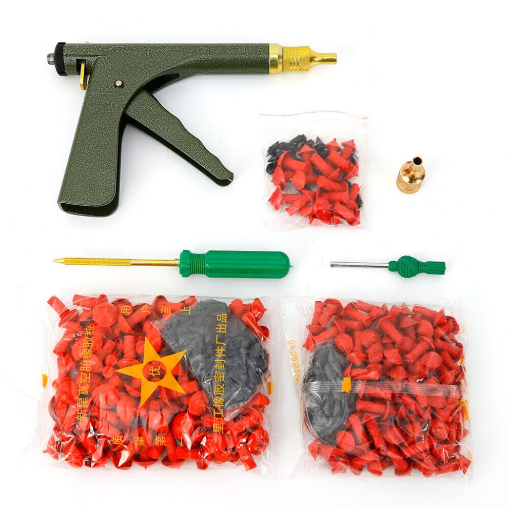 Tubeless Tire Kit With Mushroom Plug Gun For Quick Seal Car And Truck Puncture Fix 9187378971680