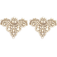 Applique décorative en strass imitation perles, à coudre ou à repasser, motif floral pailleté, pour chaussures tendance. Idéale pour les loisirs