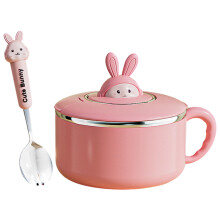 Ramen Bowl with Lid and Spoon 1200ml Instant Noodle Bowl with Handles HeatResistant for Soup