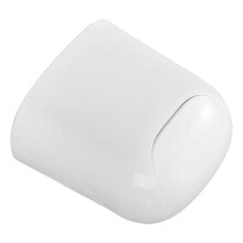 Modern Desktop Garbage Can with Swing Open Lid Simple-White