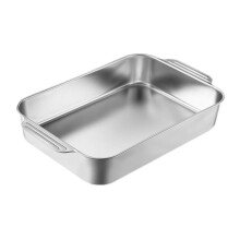 Stainless Steel Grilled Fish Plate Rectangular Baking Pan Oven Safe Cake Pan Dish Pan