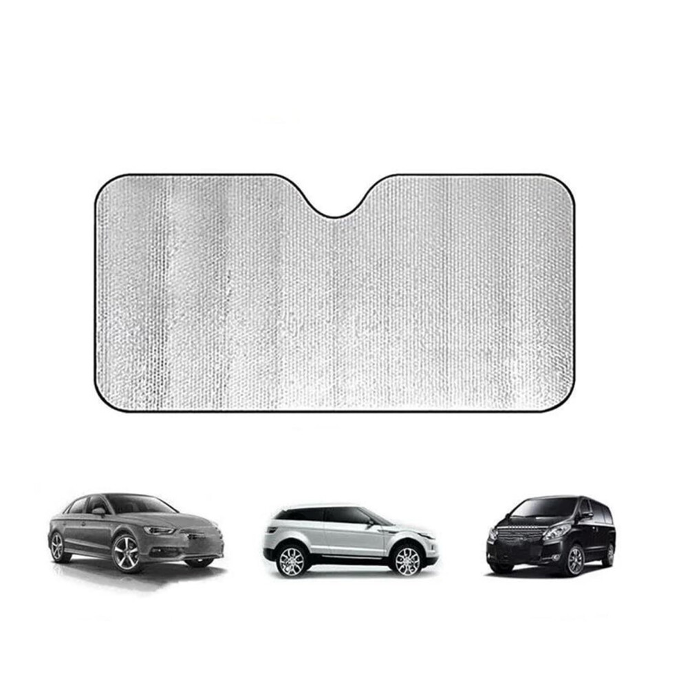 Car Sunshade Foldable Reflective Front Windshield Sun Shade Uv Heat Blocking Thick Aluminum Foil 9199774743396