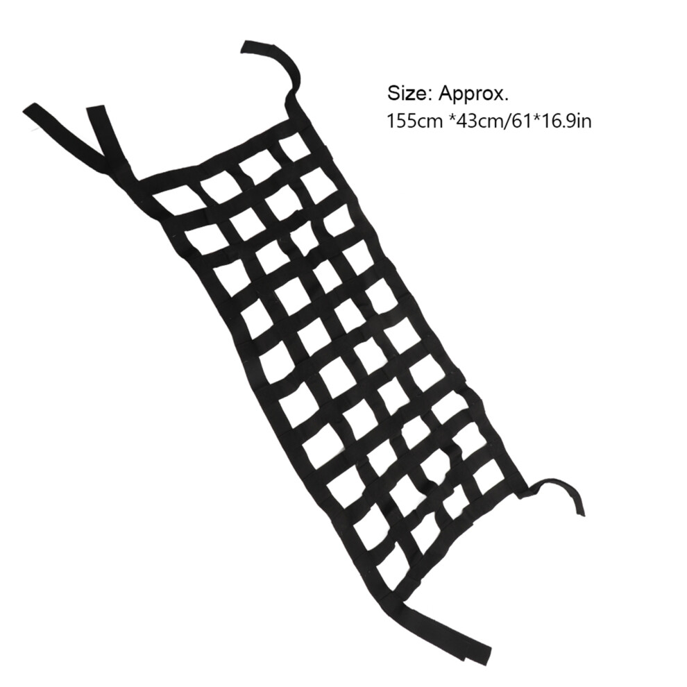 Car Roof Hammock Mesh Storage Net 155Cm X 43Cm Black 4961379719107