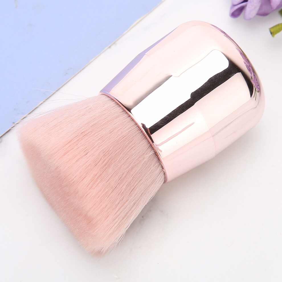Pink Makeup Brush For Cheek And Powder Foundation Soft Synthetic Bristle 15Cm
