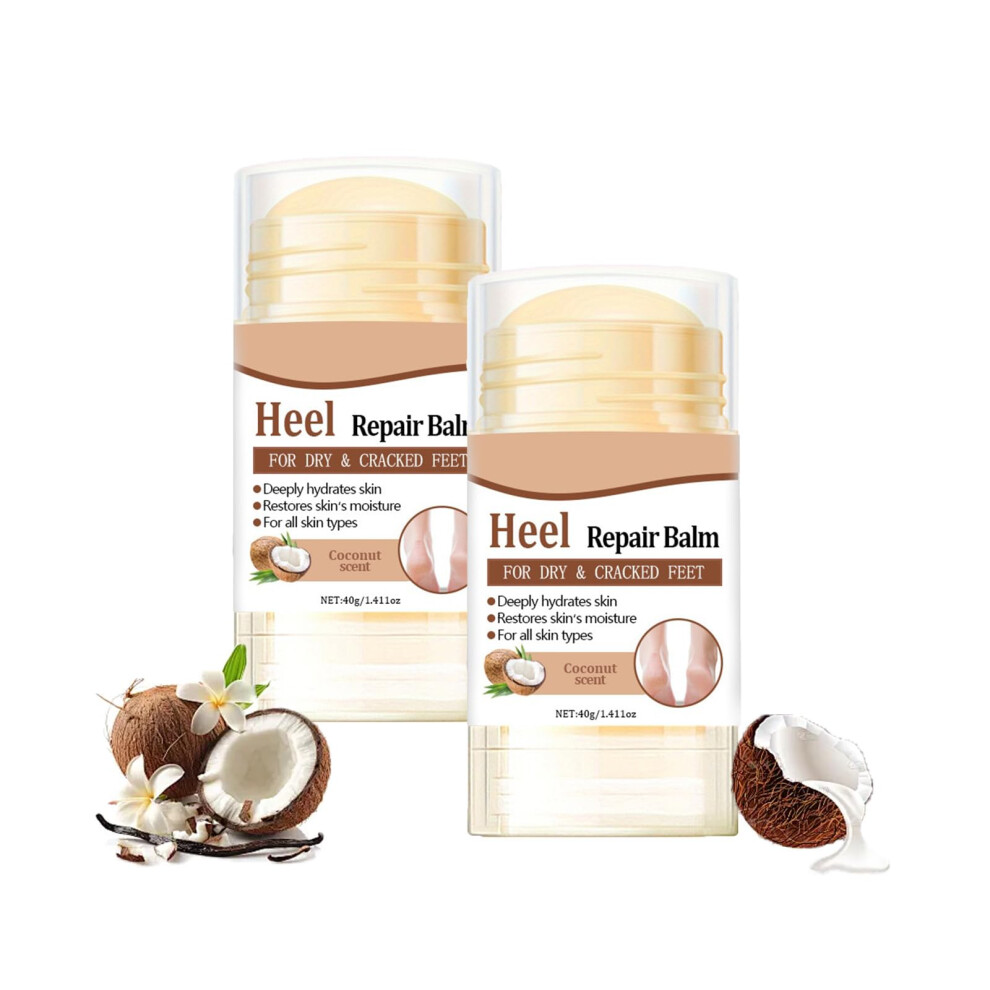 Foot Balm 2 Pack Coconut Foot Cream Deep Hydration for Cracked Heels and Callus Treatment