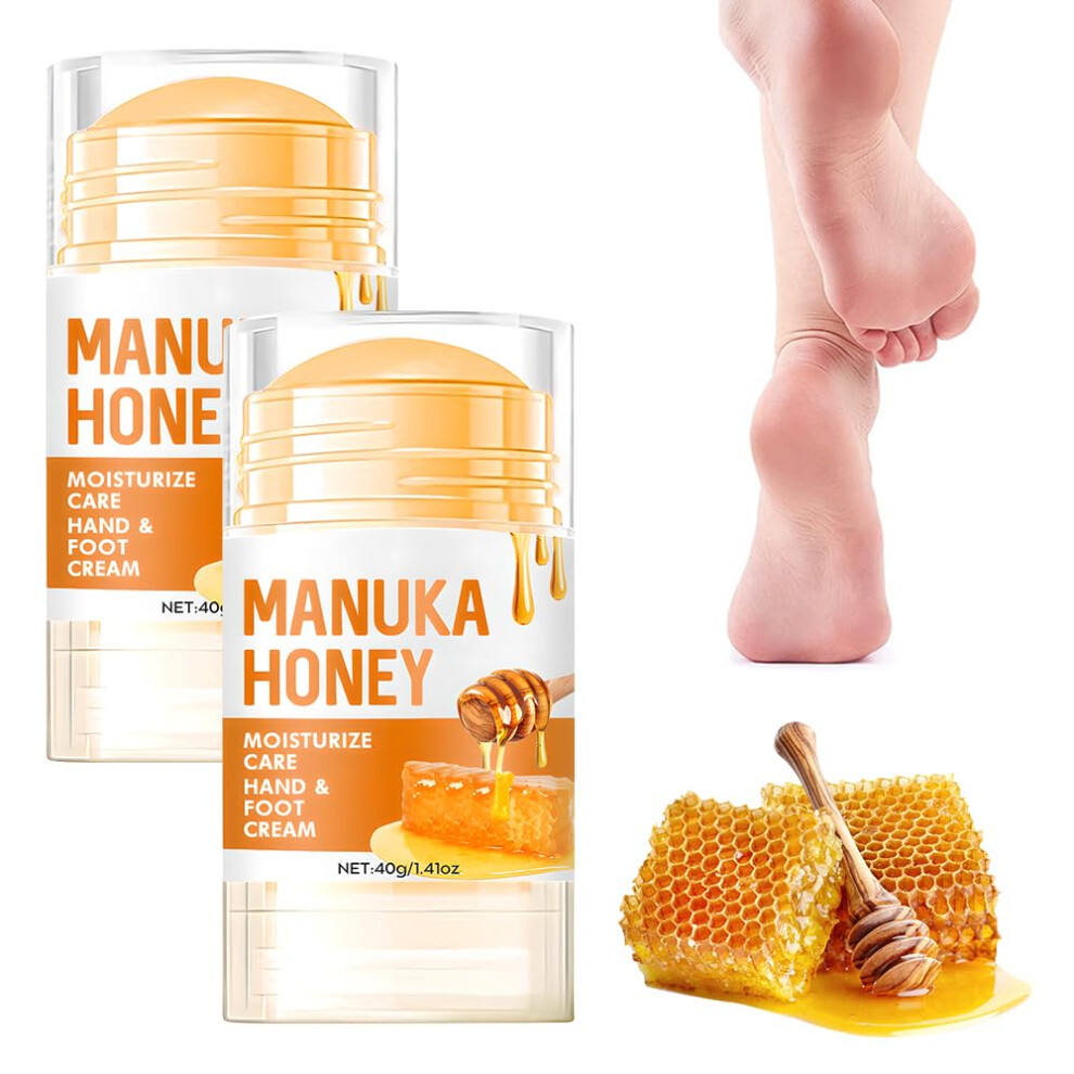 Cream/Yellow 60% Urea Foot For Cracked Heels Deep Hydration Exfoliating Balm 2 Pack