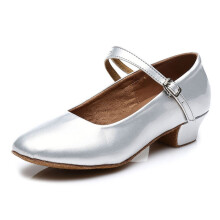 Girl Latin Dance Shoes Satin Ballroom Silver UK 1.5
