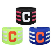 brazaletes de capitán de fútbol, brazaletes deportivos elásticos, brazalete de fútbol ajustable, brazalete de capitán de fútbol multicolor,