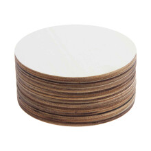 Holzuntersetzer (20er-Pack), runde Holzscheiben für Bastelarbeiten, natürliche Holzquadrate für Holzarbeiten, Brandmalerei-Rohlinge aus Holz für