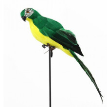 Künstlicher Papagei für die Heimdekoration, naturgetreuer Vogel, realistische Dekoration mit Drahtfüßen für einfache Aufstellung, künstliches