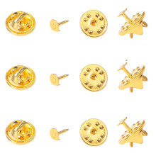 Fermoirs métalliques à verrouillage pour épingles de revers, fermoir papillon en laiton pour badges et insignes, solution de fixation sécurisée,